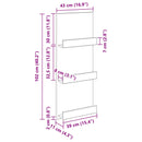 vidaXL Magazin állvány Beton Szürke 43 x 11 x 102 cm Szerelt Fa