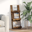 vidaXL Magazin állvány Füstölt tölgy 43 x 11 x 102 cm Szerelt Fa
