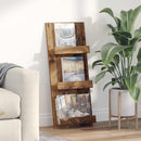 vidaXL Magazin állvány polcokkal Öreg fa 43 x 11 x 102 cm Faanyag