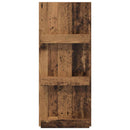 vidaXL Magazin állvány polcokkal Öreg fa 43 x 11 x 102 cm Faanyag