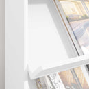 vidaXL Magazin állvány polcokkal Fehér 70 x 41 x 156 cm Faanyag