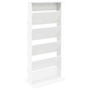 vidaXL Magazin állvány polcokkal Fehér 70 x 41 x 156 cm Faanyag