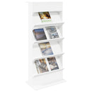 vidaXL Magazin állvány polcokkal Fehér 70 x 41 x 156 cm Faanyag