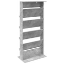 vidaXL Magazin állvány Beton Szürke 70 x 41 x 156 cm Szerelt Fa