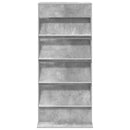 vidaXL Magazin állvány Beton Szürke 70 x 41 x 156 cm Szerelt Fa