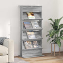 vidaXL Magazin állvány Szürke Sonoma 70 x 41 x 156 cm Faanyag