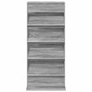 vidaXL Magazin állvány Szürke Sonoma 70 x 41 x 156 cm Faanyag