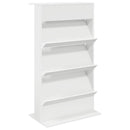 vidaXL Magazin állvány polcokkal Fehér 70 x 41 x 126 cm Faanyag