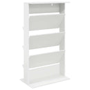 vidaXL Magazin állvány polcokkal Fehér 70 x 41 x 126 cm Faanyag