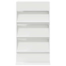 vidaXL Magazin állvány polcokkal Fehér 70 x 41 x 126 cm Faanyag