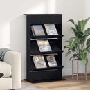 vidaXL Magazin állvány Fekete tölgy 70 x 41 x 126 cm Szerelt Fa