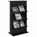vidaXL Magazin állvány Fekete tölgy 70 x 41 x 126 cm Szerelt Fa