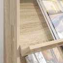 vidaXL Magazin állvány polcokkal Sonoma tölgy 70 x 41 x 126 cm Faanyag