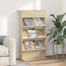 vidaXL Magazin állvány polcokkal Sonoma tölgy 70 x 41 x 126 cm Faanyag