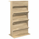 vidaXL Magazin állvány polcokkal Sonoma tölgy 70 x 41 x 126 cm Faanyag