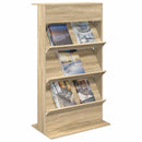 vidaXL Magazin állvány polcokkal Sonoma tölgy 70 x 41 x 126 cm Faanyag
