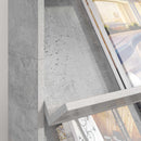 vidaXL Magazin állvány Beton Szürke 70 x 41 x 126 cm Szerelt Fa
