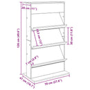 vidaXL Magazin állvány Füstölt tölgy 70 x 41 x 126 cm Faanyag