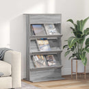 vidaXL Magazin állvány Szürke Sonoma 70 x 41 x 126 cm Szerelt Fa