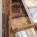 vidaXL Magazin állvány polcokkal Öreg fa 70 x 41 x 126 cm Faanyag