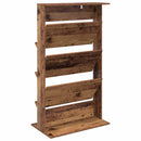 vidaXL Magazin állvány polcokkal Öreg fa 70 x 41 x 126 cm Faanyag