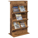 vidaXL Magazin állvány polcokkal Öreg fa 70 x 41 x 126 cm Faanyag