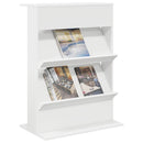 vidaXL Magazin állvány Fehér 70 x 41 x 96 cm Szerelt Fa