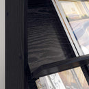 vidaXL Magazin állvány polcokkal Fekete tölgy 70 x 41 x 96 cm Faanyag