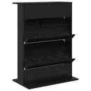 vidaXL Magazin állvány polcokkal Fekete tölgy 70 x 41 x 96 cm Faanyag