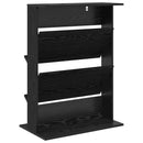 vidaXL Magazin állvány polcokkal Fekete tölgy 70 x 41 x 96 cm Faanyag