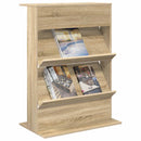 vidaXL Magazin állvány Sonoma tölgy 70 x 41 x 96 cm Szerelt Fa