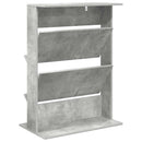 vidaXL Magazin állvány polcokkal Beton Szürke 70 x 41 x 96 cm Faanyag