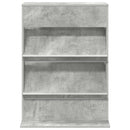 vidaXL Magazin állvány polcokkal Beton Szürke 70 x 41 x 96 cm Faanyag