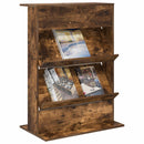vidaXL Magazin állvány Füstölt tölgy 70 x 41 x 96 cm Szerelt Fa