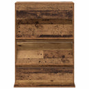 vidaXL Magazin állvány polcokkal Öreg fa 70 x 41 x 96 cm Faanyag