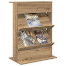 vidaXL Magazin állvány Artisan tölgy 70 x 41 x 96 cm Szerelt Fa
