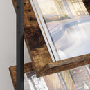 vidaXL Magazin állvány Füstölt tölgy 68 x 40 x 123.5 cm Szerelt Fa