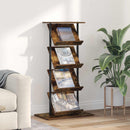 vidaXL Magazin állvány Füstölt tölgy 68 x 40 x 123.5 cm Szerelt Fa
