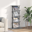 vidaXL Magazin állvány Szürke Sonoma 68 x 40 x 123.5 cm Szerelt Fa
