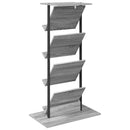 vidaXL Magazin állvány Szürke Sonoma 68 x 40 x 123.5 cm Szerelt Fa