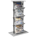 vidaXL Magazin állvány Szürke Sonoma 68 x 40 x 123.5 cm Szerelt Fa