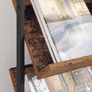 vidaXL Magazin állvány polcokkal Öreg fa 68 x 40 x 123.5 cm Faanyag