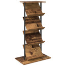 vidaXL Magazin állvány polcokkal Öreg fa 68 x 40 x 123.5 cm Faanyag
