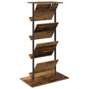 vidaXL Magazin állvány polcokkal Öreg fa 68 x 40 x 123.5 cm Faanyag