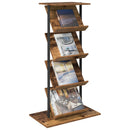 vidaXL Magazin állvány polcokkal Öreg fa 68 x 40 x 123.5 cm Faanyag