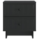 vidaXL Éjjeliszekrény fiókkal Fekete 43 x 34,5 x 47,5 cm Szerelt Fa