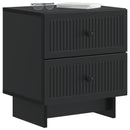vidaXL Éjjeliszekrény fiókkal Fekete 43 x 34,5 x 47,5 cm Szerelt Fa