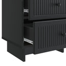 vidaXL Éjjeliszekrény 2 pcs Fekete 43 x 34,5 x 47,5 cm Szerelt Fa