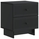 vidaXL Éjjeliszekrény 2 pcs Fekete 43 x 34,5 x 47,5 cm Szerelt Fa