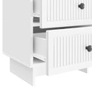 vidaXL Éjjeliszekrény 2 pcs Magasfényű Fehér 43 x 34,5 x 47,5 cm
